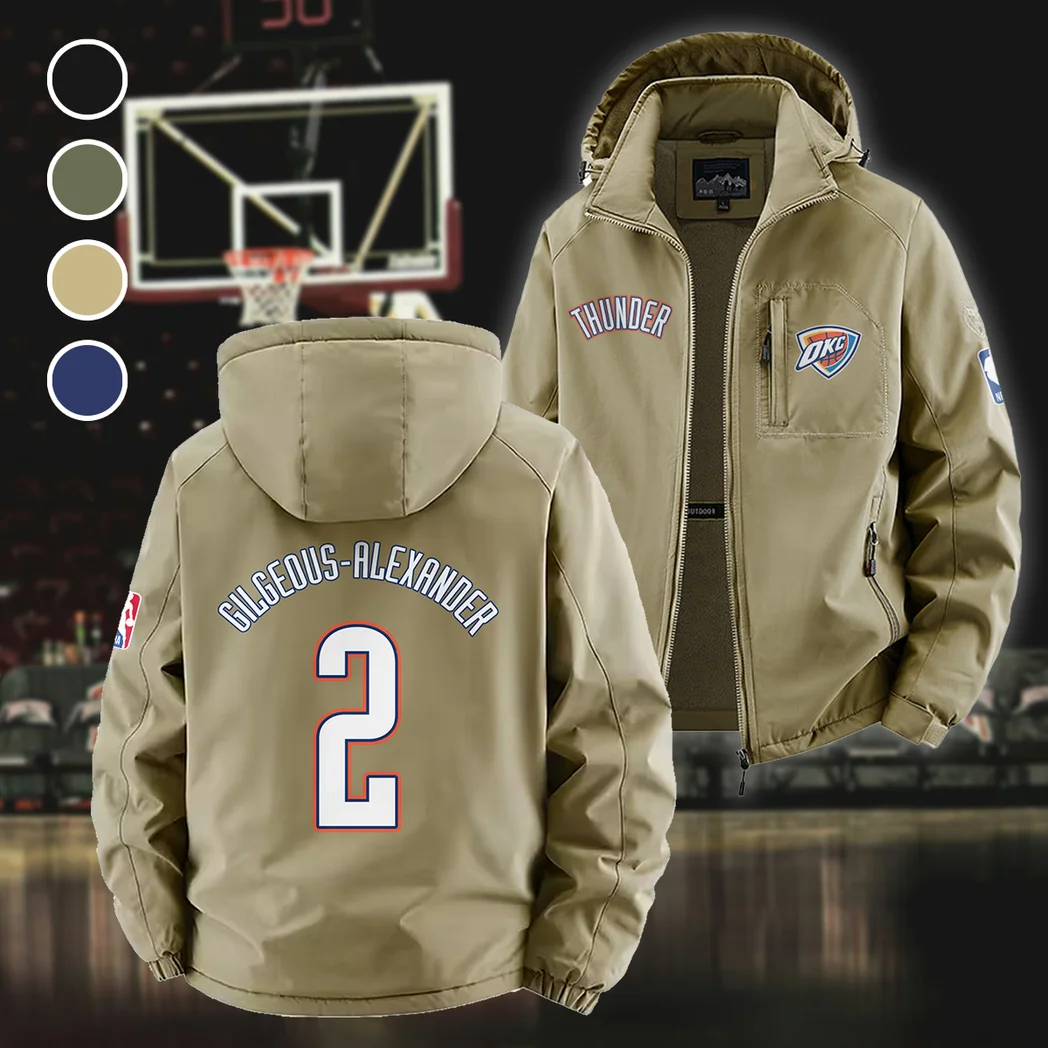 Sport Spirit Nation Fleece Windbreaker Jacket, Cozy Fleece-Lined Windbreaker HVN1435OC - Khaki