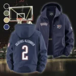 Sport Spirit Nation Fleece Windbreaker Jacket, Cozy Fleece-Lined Windbreaker HVN1435OC - Navy