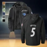 Streetwear Court Energy Flannel Hoodie, Everyday Game Fan Hoodie HVN1435OM - Black