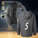 Streetwear Court Energy Flannel Hoodie, Everyday Game Fan Hoodie HVN1435OM - Gray