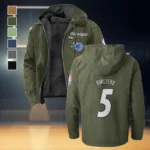 Streetwear Court Energy Flannel Hoodie, Everyday Game Fan Hoodie HVN1435OM - Green