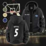 Streetwear Court Energy Fleece Windbreaker Jacket, Soft-Shell Active Fleece HVN1435OM - Black