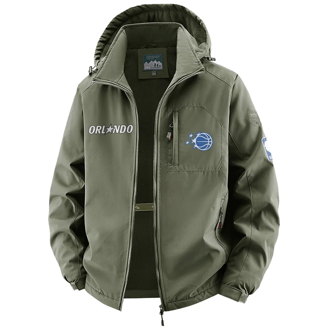 Streetwear Court Energy Fleece Windbreaker Jacket, Soft-Shell Active Fleece HVN1435OM - Green - Image 2