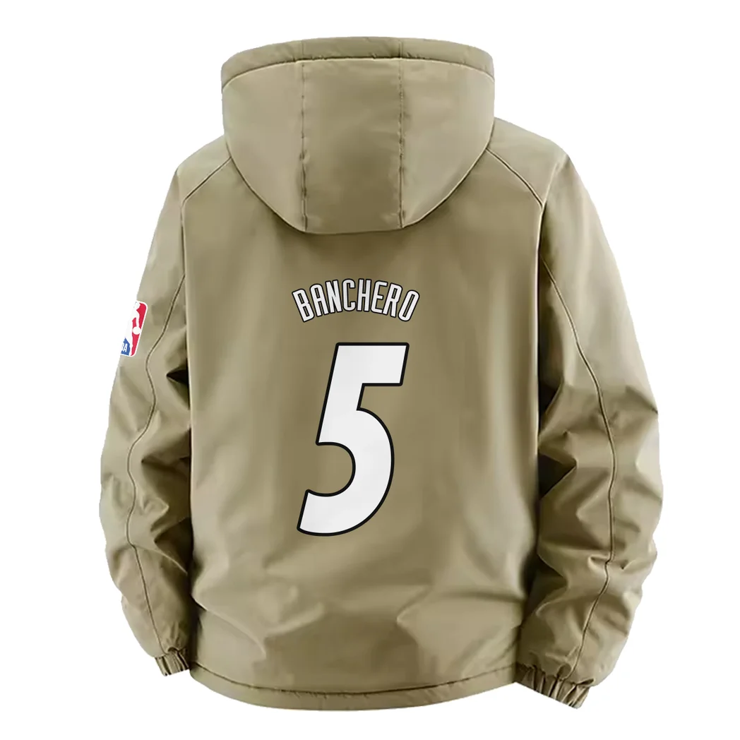 Streetwear Court Energy Fleece Windbreaker Jacket, Soft-Shell Active Fleece HVN1435OM - Khaki - Image 4