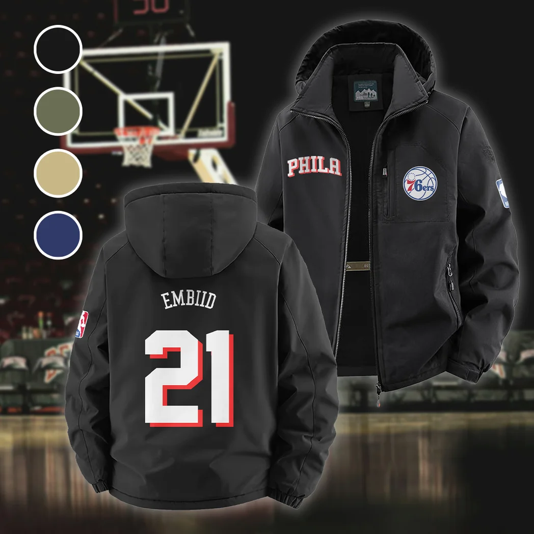 Loyal Court Fans Fleece Windbreaker Jacket, Brushed Fleece Wind-Resist Layer HVN1435PH - Black