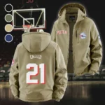 Loyal Court Fans Fleece Windbreaker Jacket, Brushed Fleece Wind-Resist Layer HVN1435PH - Khaki