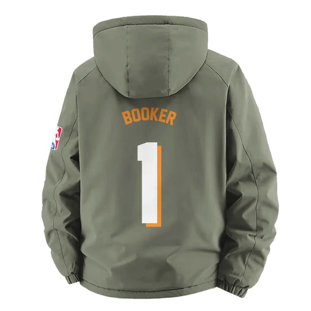Bold Basketball Nation Fleece Windbreaker Jacket, Luxe Fleece Exterior HVN1435PS - Green - Image 4