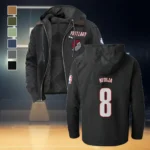 Sport Spirit Fans Flannel Hoodie, Sport Vibe Hooded Flannel HVN1435PT - Black