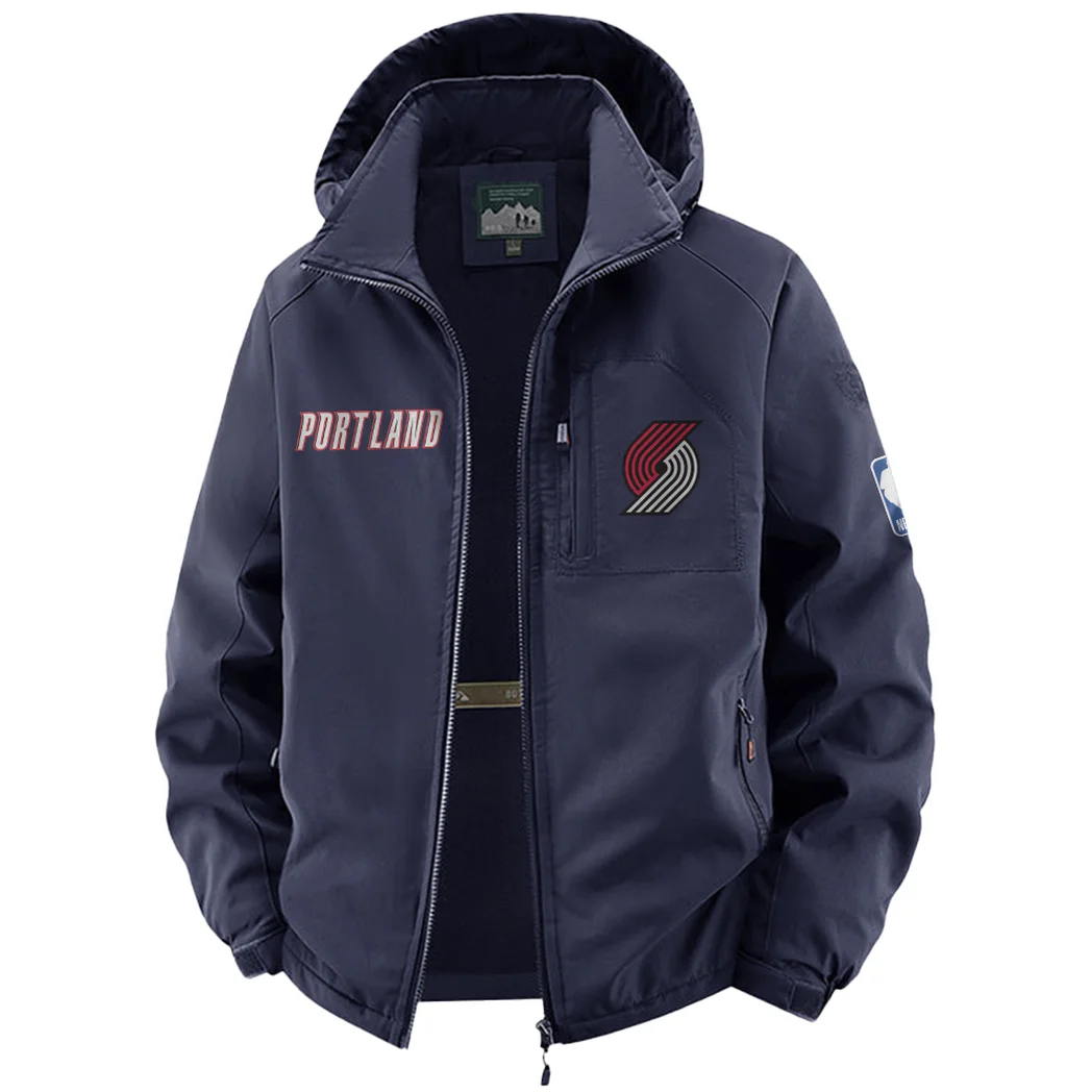 Sport Spirit Fans Fleece Windbreaker Jacket, Anti-Pill Wind-Blocking Fleece HVN1435PT - Navy - Image 2