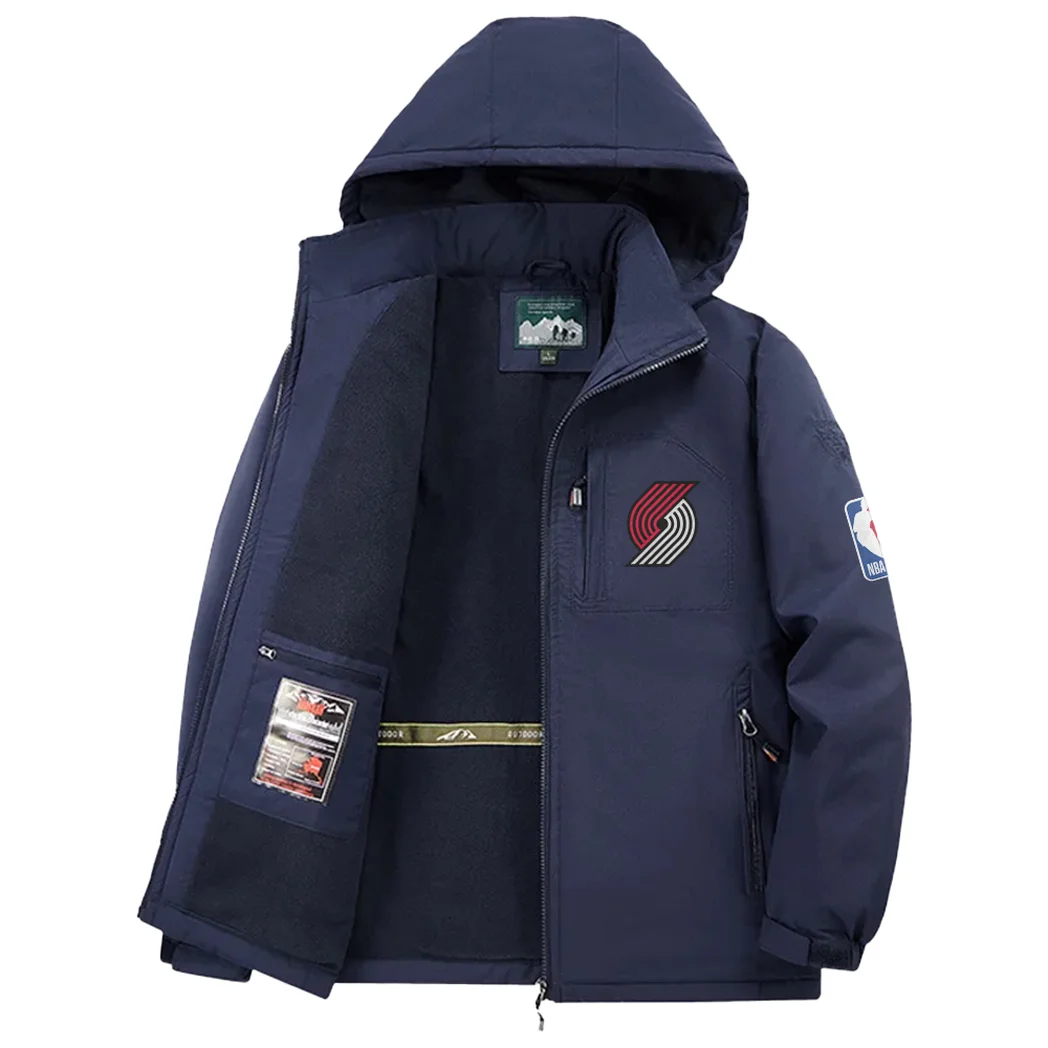 Sport Spirit Fans Fleece Windbreaker Jacket, Anti-Pill Wind-Blocking Fleece HVN1435PT - Navy - Image 3