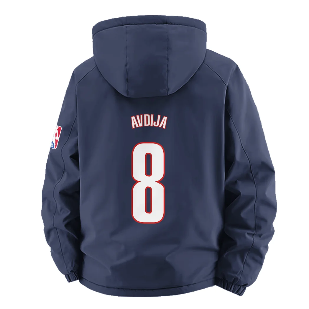 Sport Spirit Fans Fleece Windbreaker Jacket, Anti-Pill Wind-Blocking Fleece HVN1435PT - Navy - Image 4