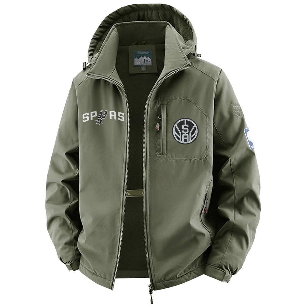 Athletic Slam Crew Fleece Windbreaker Jacket, Premium Bonded Fleece HVN1435SA - Green - Image 2