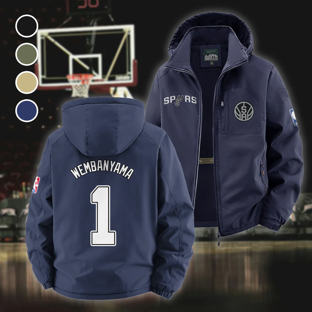 Athletic Slam Crew Fleece Windbreaker Jacket, Premium Bonded Fleece HVN1435SA - Navy