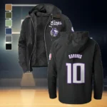 Streetwear Slam Crew Flannel Hoodie, Cold Game Day Hoodie HVN1435SK - Black