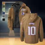 Streetwear Slam Crew Flannel Hoodie, Cold Game Day Hoodie HVN1435SK - Camel