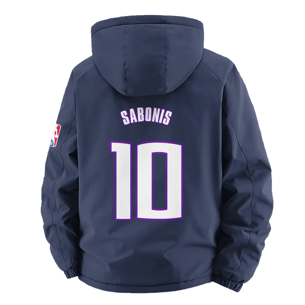 Streetwear Slam Crew Fleece Windbreaker Jacket, Midweight Thermal Windbreaker HVN1435SK - Navy - Image 4