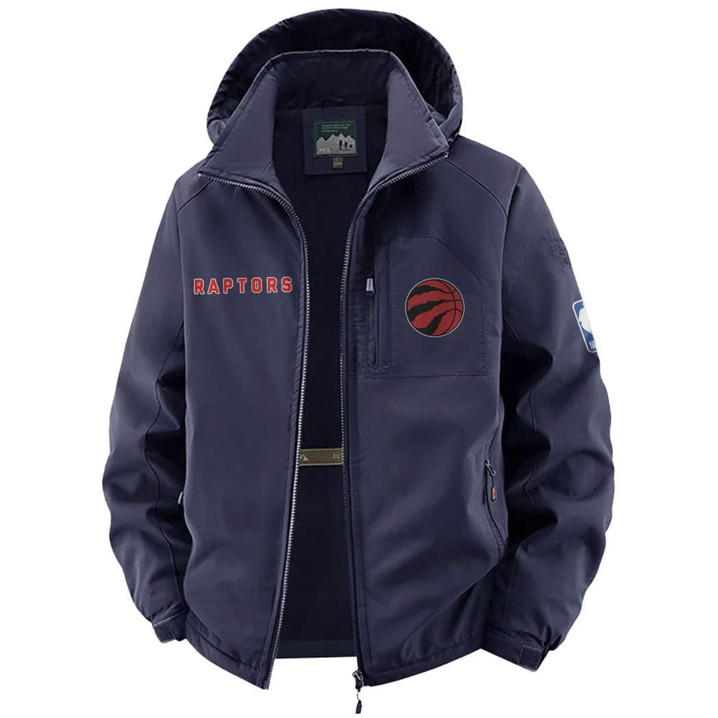 All-Season Sport Supporters Fleece Windbreaker Jacket, Ultra-Soft Wind-Stop Fabric HVN1435TR - Navy - Image 2