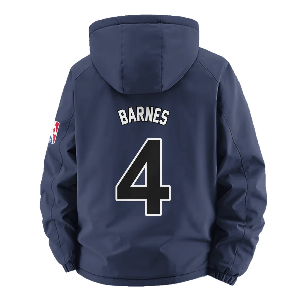 All-Season Sport Supporters Fleece Windbreaker Jacket, Ultra-Soft Wind-Stop Fabric HVN1435TR - Navy - Image 4