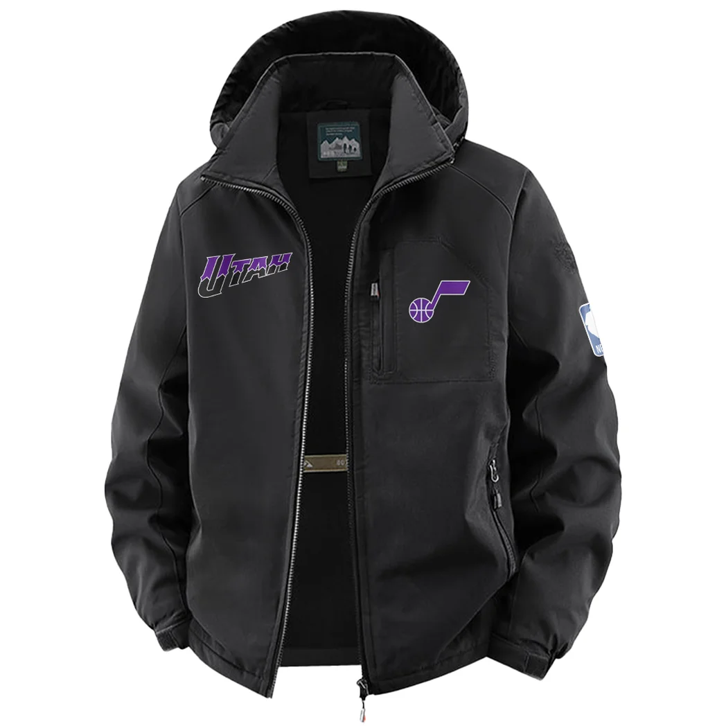 Game Day Spirit Fleece Windbreaker Jacket, High-Density Windproof Fleece HVN1435UJ - Black - Image 2