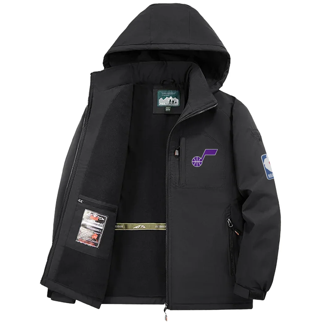 Game Day Spirit Fleece Windbreaker Jacket, High-Density Windproof Fleece HVN1435UJ - Black - Image 3