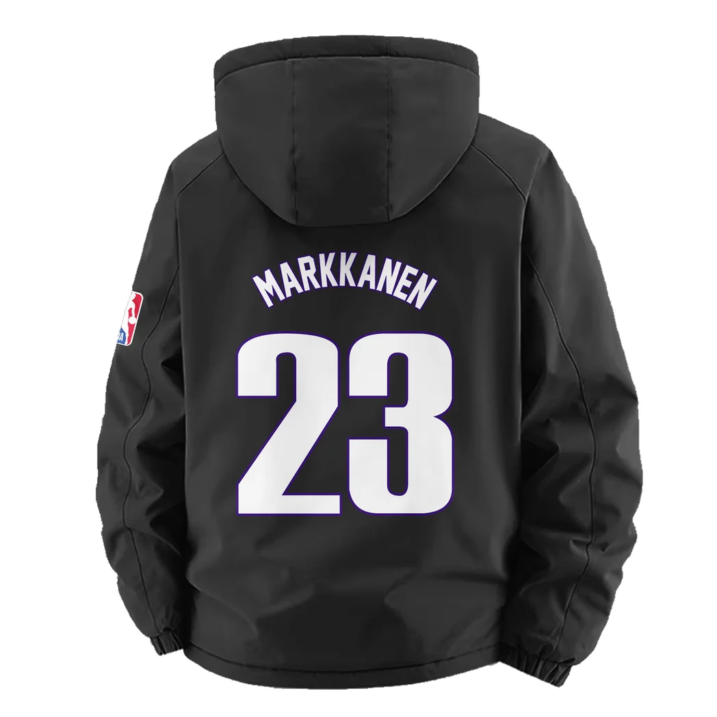 Game Day Spirit Fleece Windbreaker Jacket, High-Density Windproof Fleece HVN1435UJ - Black - Image 4