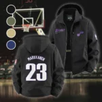 Game Day Spirit Fleece Windbreaker Jacket, High-Density Windproof Fleece HVN1435UJ - Black