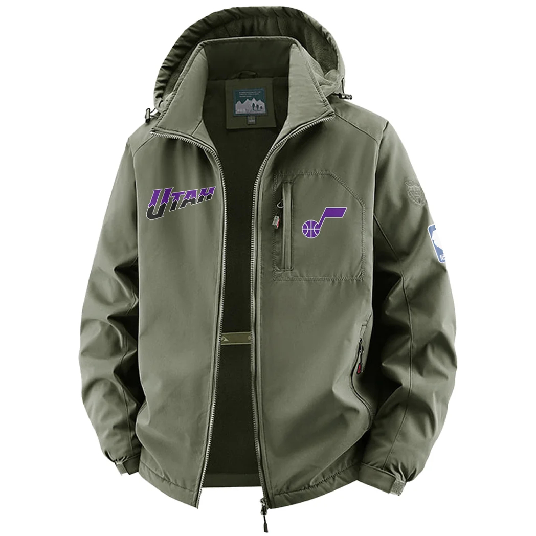 Game Day Spirit Fleece Windbreaker Jacket, High-Density Windproof Fleece HVN1435UJ - Green - Image 2