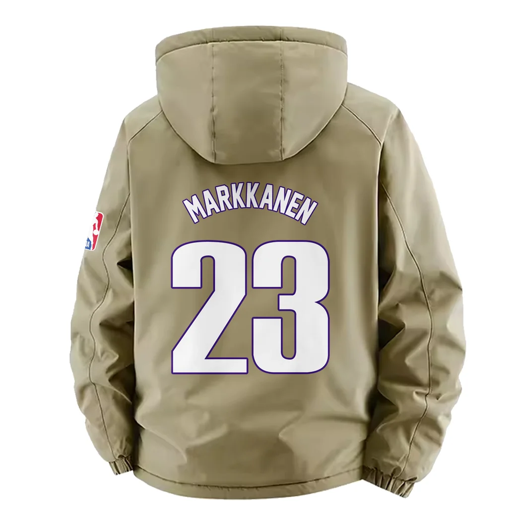 Game Day Spirit Fleece Windbreaker Jacket, High-Density Windproof Fleece HVN1435UJ - Khaki - Image 4