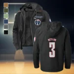 Bold Basketball Pride Flannel Hoodie, Fan Squad Flannel Hoodie HVN1435WW - Black