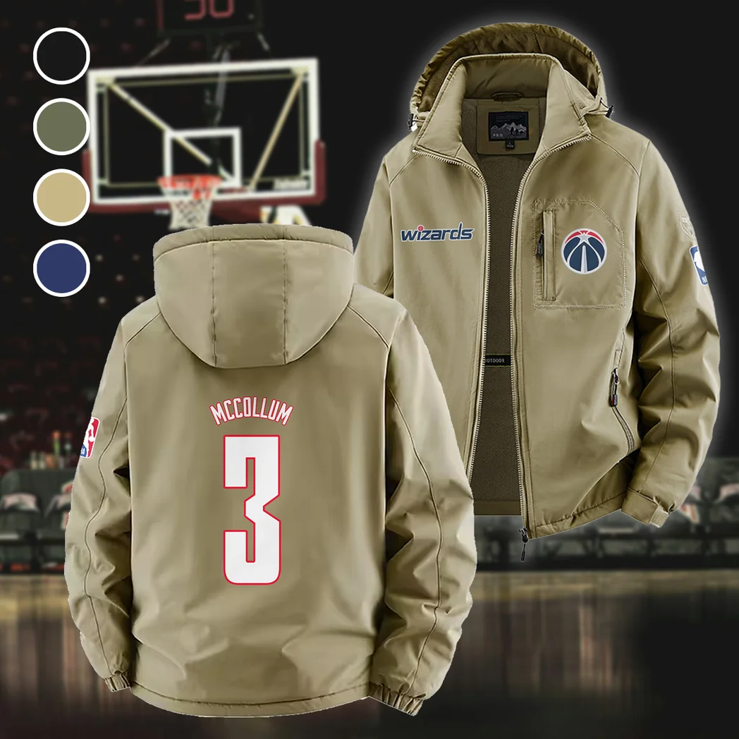 Bold Basketball Pride Fleece Windbreaker Jacket, Breathable Fleece Windwear HVN1435WW - Khaki