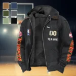 Sport Spirit Supporters Flannel Hoodie, Sport Fan Flannel Hoodie HVN1436AH - Black