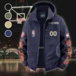 Sport Spirit Supporters Fleece Windbreaker Jacket, Thermal Wind-Stop Jacket HVN1436AH - Navy