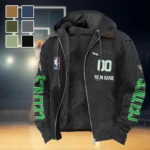 All-Season Court Pride Flannel Hoodie, Game Day Hooded Flannel HVN1436BC - Black