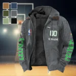 All-Season Court Pride Flannel Hoodie, Game Day Hooded Flannel HVN1436BC - Gray