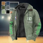 All-Season Court Pride Flannel Hoodie, Game Day Hooded Flannel HVN1436BC - Light Green