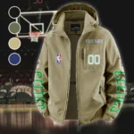 All-Season Court Pride Fleece Windbreaker Jacket, Insulated Windbreaker Fleece HVN1436BC - Khaki