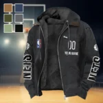 Rising Hoop Family Flannel Hoodie, Athletic Spirit Fan Hoodie HVN1436BN - Black