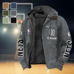 Rising Hoop Family Flannel Hoodie, Athletic Spirit Fan Hoodie HVN1436BN - Gray