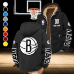 Rising Hoop Family Winter Fleece Jacket, Extreme Cold Fleece Coat HVN1436BN - Black