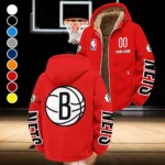 Rising Hoop Family Winter Fleece Jacket, Extreme Cold Fleece Coat HVN1436BN - Red