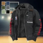 True Basketball Lifestyle Flannel Hoodie, Casual Sport Hooded Flannel HVN1436CB - Black