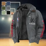 True Basketball Lifestyle Flannel Hoodie, Casual Sport Hooded Flannel HVN1436CB - Gray
