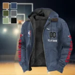 True Basketball Lifestyle Flannel Hoodie, Casual Sport Hooded Flannel HVN1436CB - Navy Blue