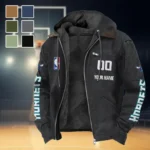 All-Season Court Culture Flannel Hoodie, Stadium Ready Flannel Hoodie HVN1436CH - Black