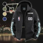 All-Season Court Culture Fleece Windbreaker Jacket, Core-Warmth Windbreaker HVN1436CH - Black