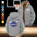 All-Season Court Culture Winter Fleece Jacket, Insulated Sport Hoody HVN1436CH - Grey