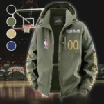Net Drive Fleece Windbreaker Jacket, Thermal Wind-Deflector HVN1436GS - Green