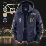 Net Drive Fleece Windbreaker Jacket, Thermal Wind-Deflector HVN1436GS - Navy