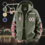 Basketball Lifestyle Family Fleece Windbreaker Jacket, Performance Barrier Jacket HVN1436LA - Green