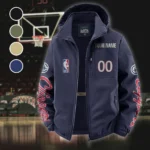 Basketball Lifestyle Family Fleece Windbreaker Jacket, Performance Barrier Jacket HVN1436LA - Navy